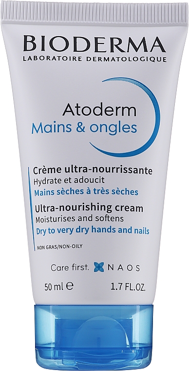 Odżywczy krem ​​do rąk - Bioderma Atoderm Mains & ongles Ulra-Nourishing Hand Cream