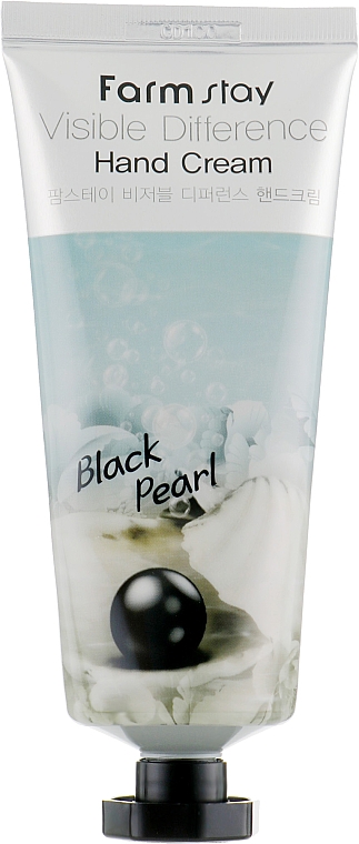 Krem do rąk z ekstraktem z czarnej perły - FarmStay Visible Difference Hand Cream Black Pearl — Zdjęcie N2