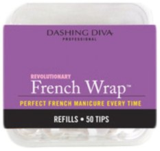 Wąskie tipsy - Dashing Diva French Wrap White 50 Tips (Size 11) — Zdjęcie N1