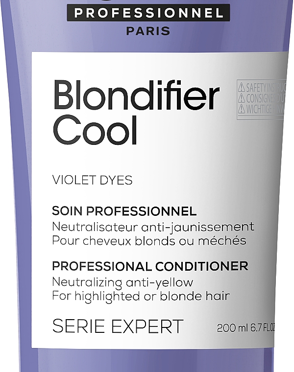 Odżywka neutralizująca żółte odcienie na włosach blond - L'Oreal Professionnel Serie Expert Blondifier Cool Conditioner — Zdjęcie N3