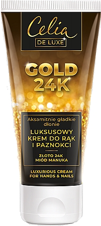 Luksusowy krem do rąk i paznokci Złoto 24k i miód manuka - Celia De Luxe Gold 24K Luxurious Hand & Nail Cream — Zdjęcie N1