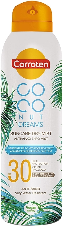 Mgiełka przeciwsłoneczna do ciała - Carroten Coconut Dreams Suncare Dry Mist Spray SPF30 — Zdjęcie N1