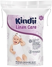 Płatki kosmetyczne dla dzieci, 50 szt. - Kindii Linen Care — Zdjęcie N1