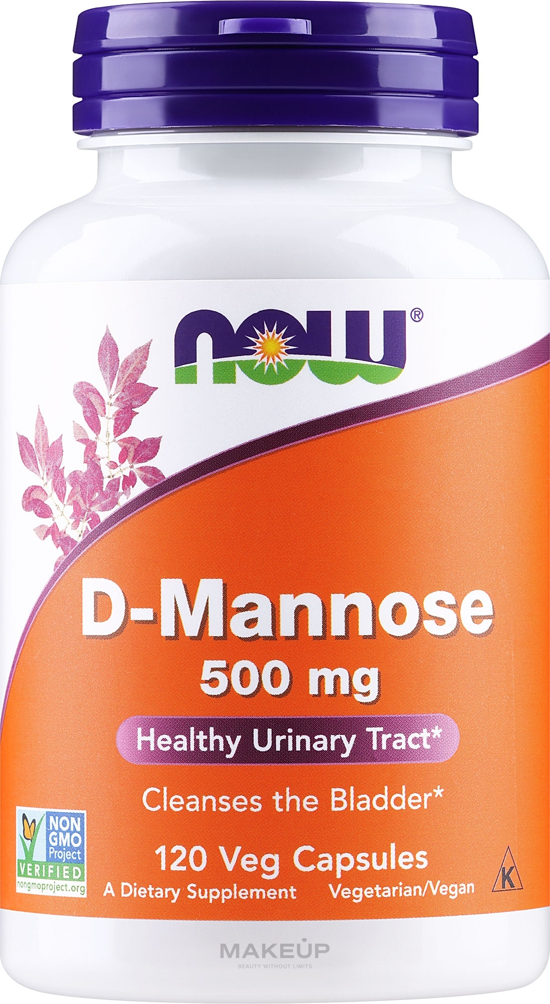 Naturalny suplement, 120 kapsułek - Now Foods D-Mannose — Zdjęcie 120 szt.