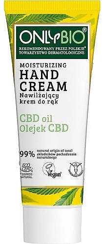 Silnie nawilżąjący krem do rąk do skóry suchej i podrażnionej - Only Bio Only Eco CBD Oil — Zdjęcie N1
