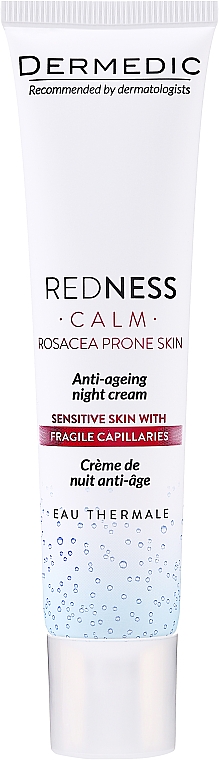 Przeciwzmarszczkowy krem na noc - Dermedic Redness Angio Anti-Ageing Night Cream — Zdjęcie N1