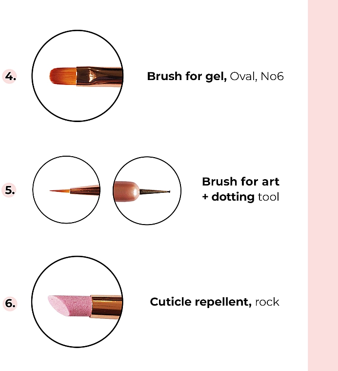 Podwójny pędzelek do manicure - Sincero Salon Art + Dots Double Use Brush — Zdjęcie N6