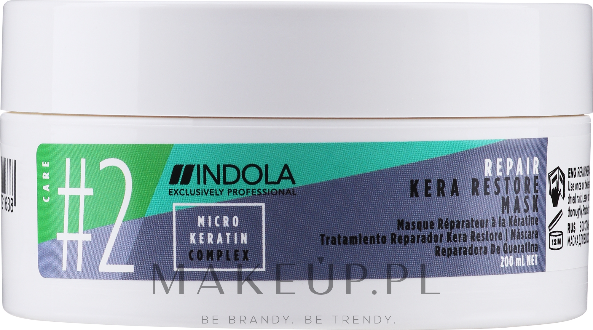 Keratynowa maska do włosów - Indola Innova Kera Restore Mask — Zdjęcie 200 ml