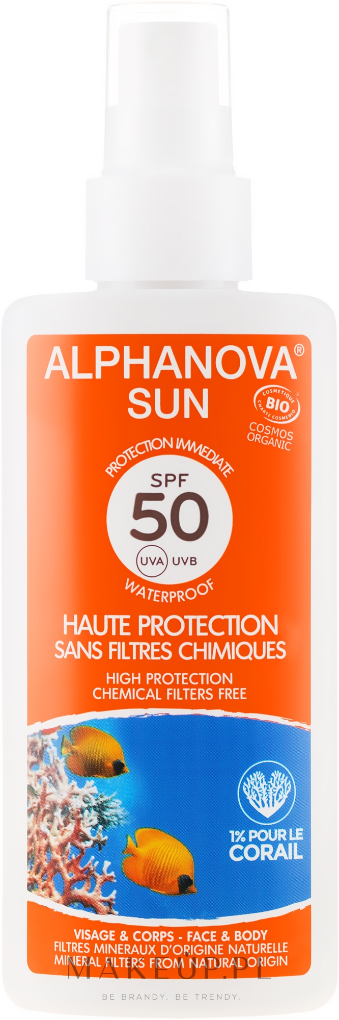 Spray przeciwsłoneczny SPF 50 - Alphanova Sun Protection Spray — Zdjęcie 125 g