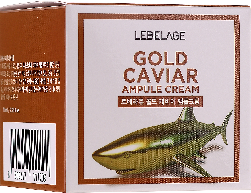 Odmładzający krem ​​ze złotem i ekstraktem z kawioru - Lebelage Ampoule Cream Gold Caviar