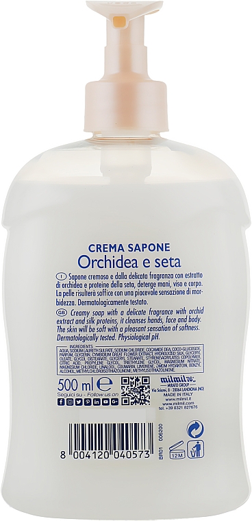 Kremowe mydło w płynie z dozownikiem Orchidea i Jedwab - Mil Mil — Zdjęcie N2