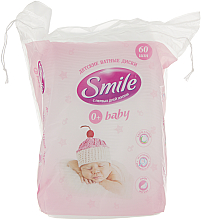 Płatki bawełniane dla niemowląt 60 szt.	 - Smile Ukraine — Zdjęcie N2