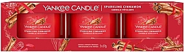 Zestaw świec zapachowych Cynamon - Yankee Candle Sparkling Cinnamon (candle/3x37g) — Zdjęcie N1