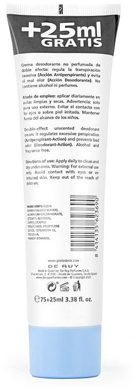 Bezzapachowy dezodorant w kremie - Gisele Denis Unscented Deodorant Cream — Zdjęcie N2