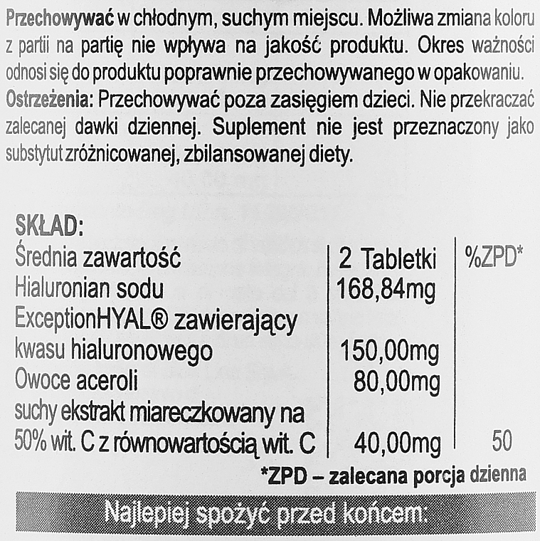 Suplement diety Kwas hialuronowy na mięśnie - BiosLine Principium Laluronico Joint 150 — Zdjęcie N3