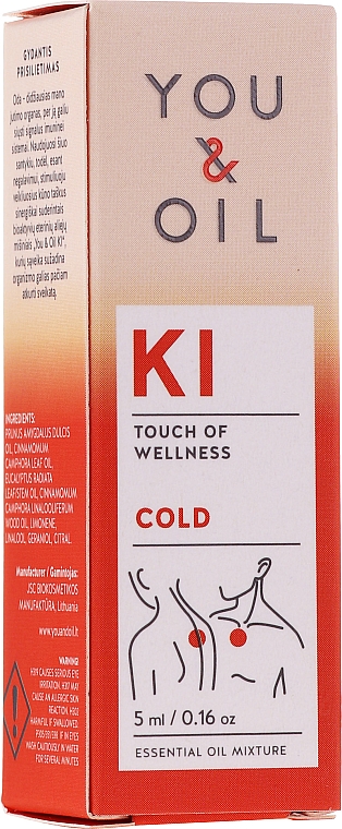 Mieszanka olejków eterycznych - You & Oil KI-Cold Touch Of Welness Essential Oil — Zdjęcie N1