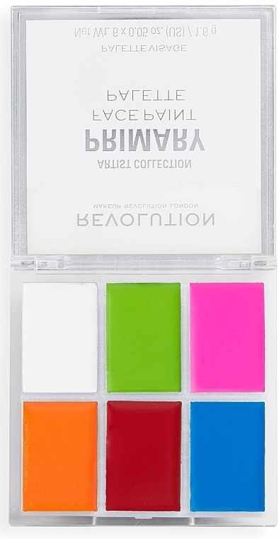 Farby do malowania twarzy - Makeup Revolution Artist Collection Primary Face Paint Palette — Zdjęcie N3