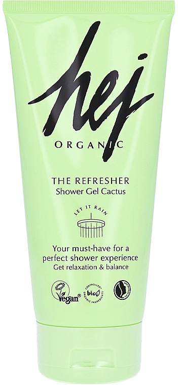 Orzeźwiający żel pod prysznic - Hej Organic The Refresher Shower Gel Cactus — Zdjęcie N1