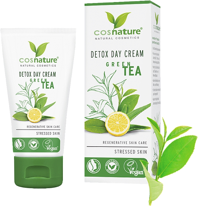 Krem do twarzy na dzień Detoks - Cosnature Detox Day Cream Organic Green Tea — Zdjęcie N1