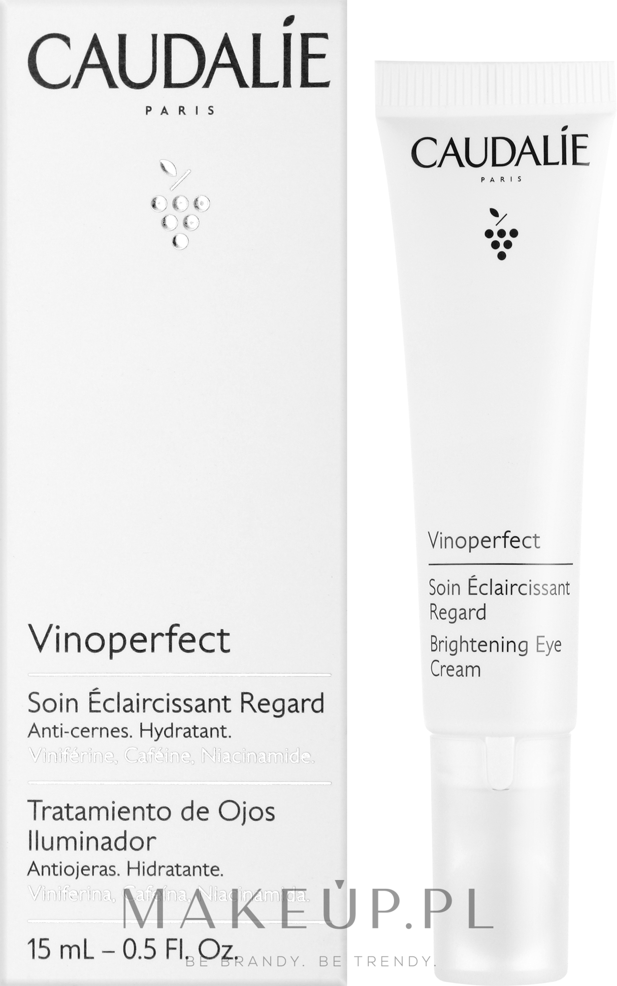 Rozjaśniający krem ​​pod oczy - Caudalie Vinoperfect Brightening Eye Cream — Zdjęcie 15 ml