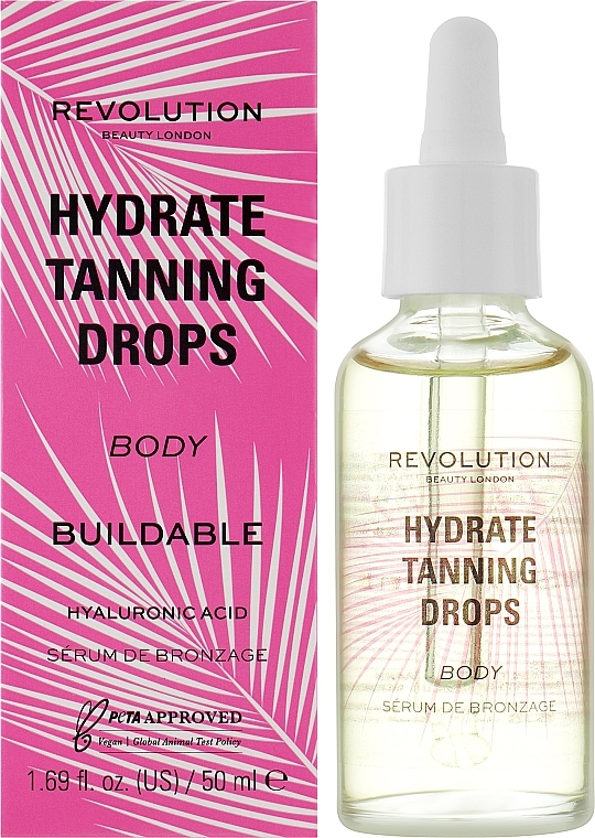 Krople samoopalające do ciała - Revolution Beauty Hydrate Tanning Drops Body — Zdjęcie N2