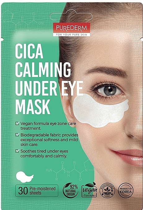 Płatki pod oczy z probiotykami - Purederm Cica Calming Under Eye Mask — Zdjęcie N1