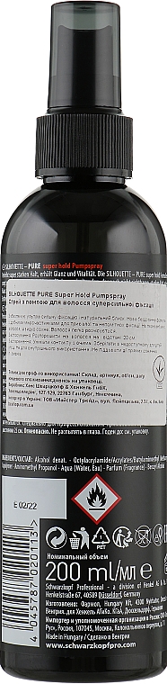Supermocny lakier do włosów - Schwarzkopf Professional Silhouette Pumpspray Super Hold