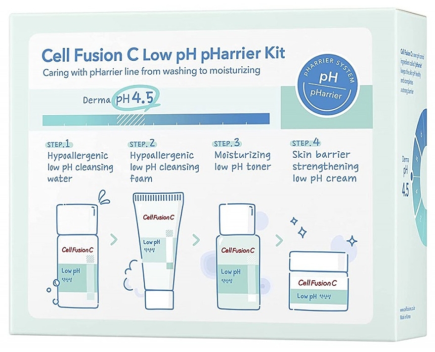 PREZENT! Zestaw - Cell Fusion C Low pH pHarrier kit (f/foam/20ml + cl/20ml + tonic/20 ml + cr/8ml) — Zdjęcie N1