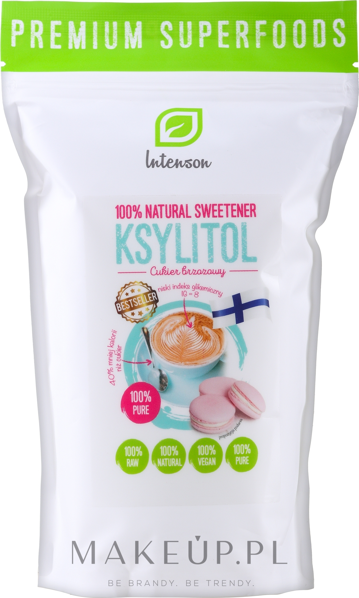 Suplement diety Ksylitol, cukier brzozowy - Intenson Xylitol — Zdjęcie 500 g