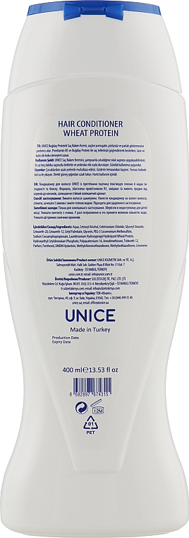 Odżywka do włosów z proteinami pszenicy - Unice Hair Conditioner — Zdjęcie N2