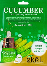 Maska na tkaninie do twarzy z ekstraktem z ogórka - Ekel Cucumber Ultra Hydrating Essence Mask — Zdjęcie N1