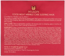 Retinolowa przeciwzmarszczkowa maska odżywcza na noc - Mizon Good Night Wrinkle Care Sleeping Mask — Zdjęcie N3