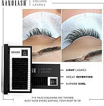 Sztuczne rzęsy D, 0.12 (10 mm) - Nanolash Volume Lashes — Zdjęcie N3