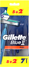Zestaw jednorazowych ostrzy do golenia, 5+2 szt. - Gillette Blue II Plus — Zdjęcie N2