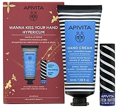 Kup Zestaw - Apivita Wanna Kiss Your Hand Hypericum (h/cr/50ml + lip/balm/4.4g)