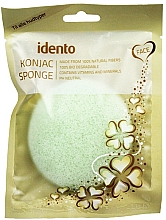 Kup Naturalna gąbka do twarzy - Idento Konjac Circular Face Sponge Green Tea