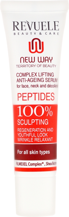 Liftingujące serum przeciwstarzeniowe do twarzy, szyi i dekoltu - Revuele Peptides Complex Lifting Anti-Ageing Serum For Face, Neck And Décolleté — Zdjęcie N2