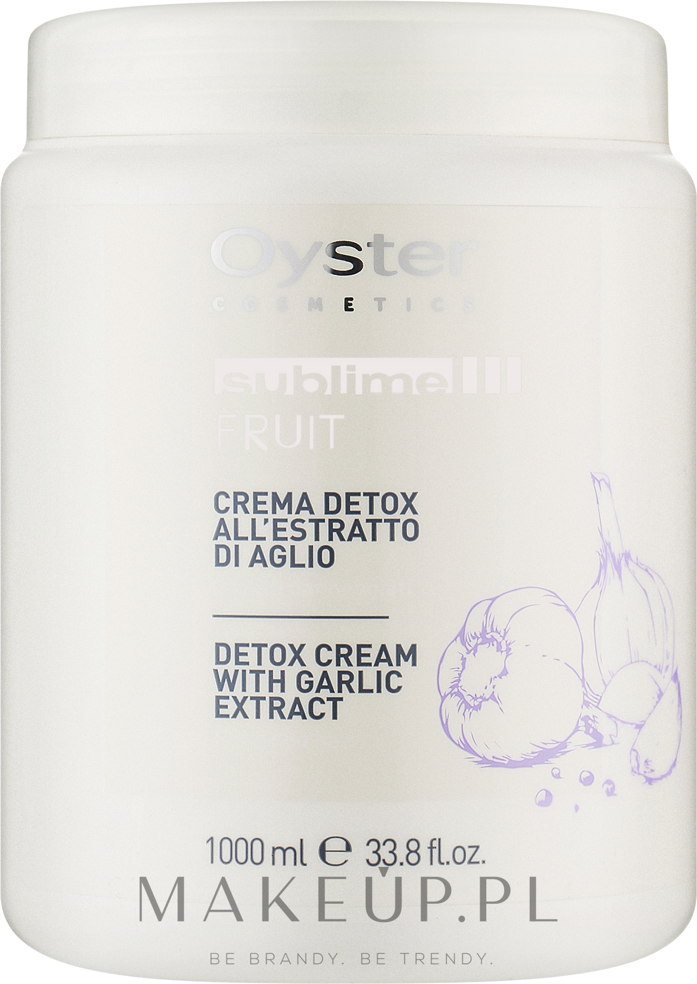 Detoksykacyjna maska czosnkowa do włosów zniszczonych - Oyster Cosmetics Sublime Fruit Detox Cream With Garlic Extract — Zdjęcie 1000 ml