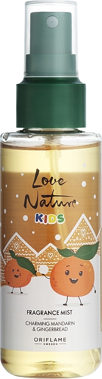 Spray do ciała dla dzieci z aromatem mandarynki i piernika - Oriflame Love Nature Kids — Zdjęcie N1