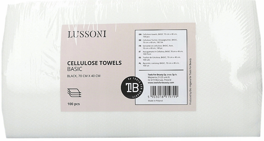 Ręczniki celulozowe 70x40 cm - Tools For Beauty Lussoni Towel Cellulose Basic  — Zdjęcie N1