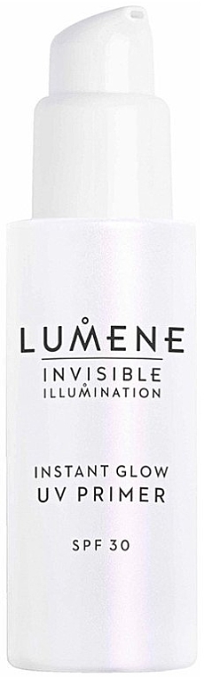 Rozświetlająco-wzmacniający podkład do twarzy - Lumene Invisible Illumination Instant Glow UV Primer SPF 30 (z pompką) — Zdjęcie N1