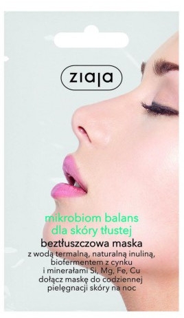 Beztłuszczowa maska do skóry tłustej Mikrobiom balans - Ziaja