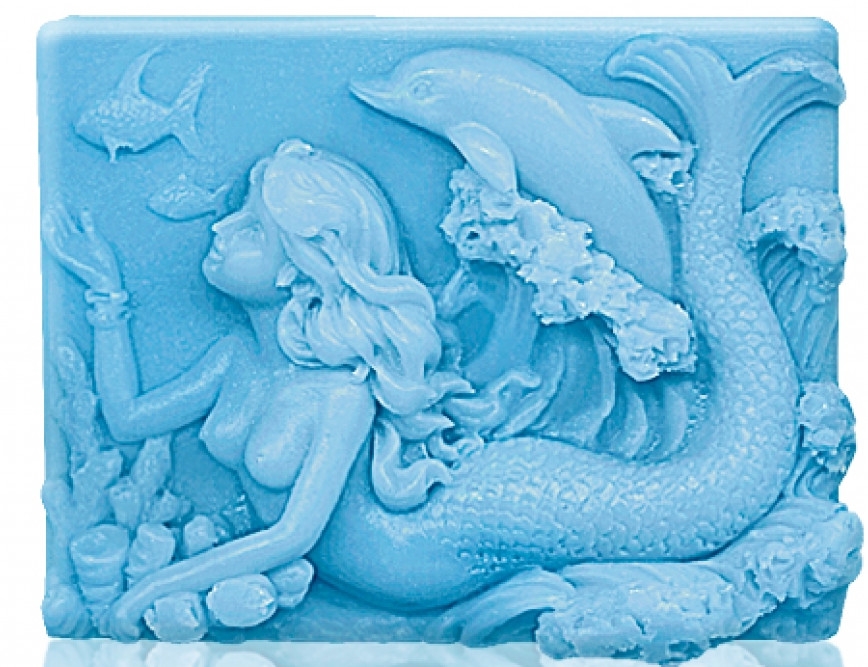 Mydło glicerynowe w kostce Syrenka - Bulgarian Rose Glycerin Fragrant Soap Blue Mermaid — Zdjęcie N1