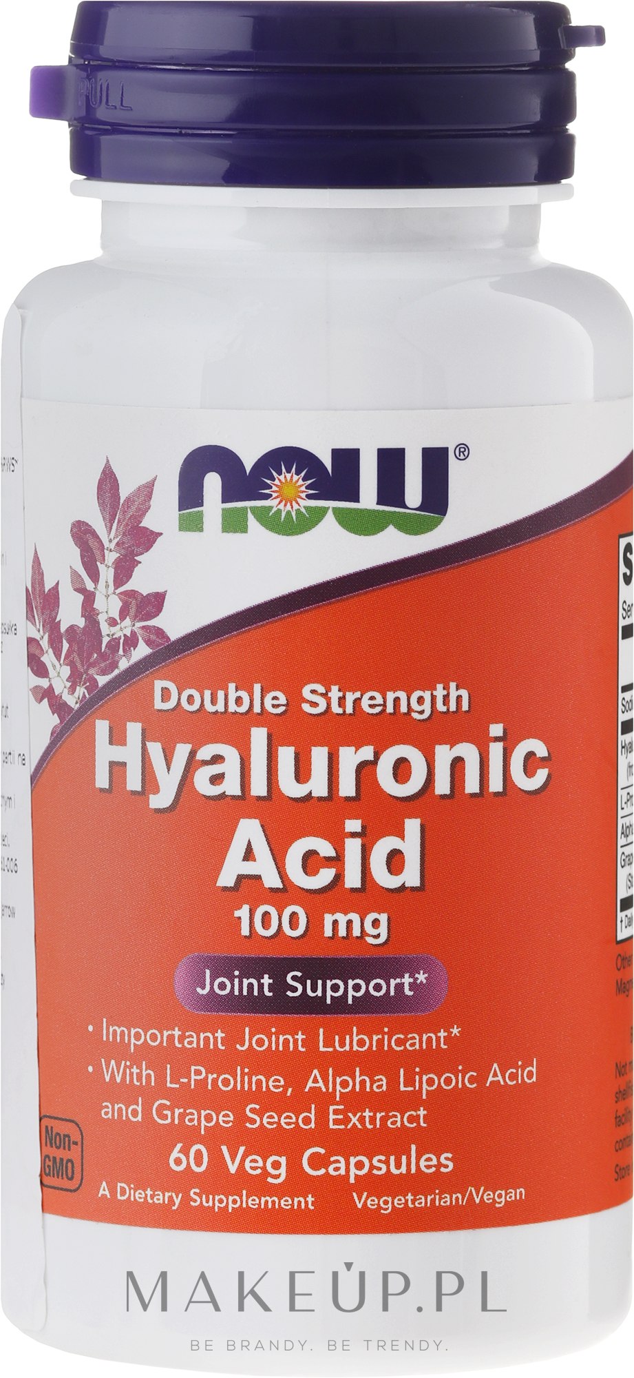 Kwas hialuronowy - Now Foods Hyaluronic Acid — Zdjęcie 60 szt.