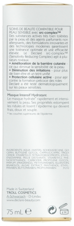Intensywnie nawilżająca maseczka do twarzy - Declare Hydro Intensive Mask — Zdjęcie N3