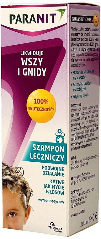Szampon leczniczy, który eliminuje wszy i gnidy - Paranit Medicated Shampoo That Eliminates Lice And Nits — Zdjęcie N1