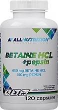 Suplement diety Betaina+Pepsyna - Allnutrition Betaine HCL+Pepsin — Zdjęcie N1