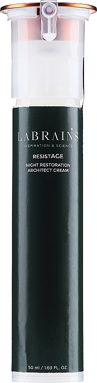 Regenerujący krem ​​do twarzy - Labrains Resistage Night Restoration Architect Cream (zapas)  — Zdjęcie N2
