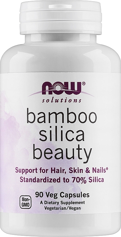 Suplement diety z krzem z bambusa na włosy, skórę i paznokcie - Now Foods Bamboo Silica Beauty — Zdjęcie N1