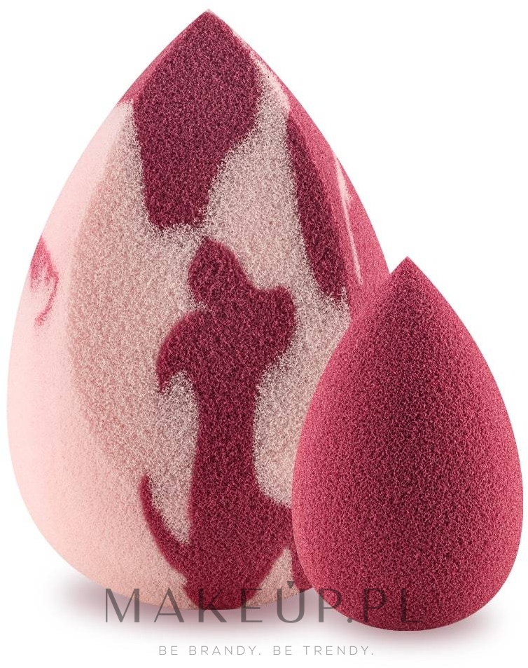 	Zestaw gąbek do makijażu mini jagodowa + średnia ścięta, jagodowo-pudrowo różowa - Boho Beauty Bohoblender Berry Mini + Pinky Berry Medium Cut — Zdjęcie 2 szt.